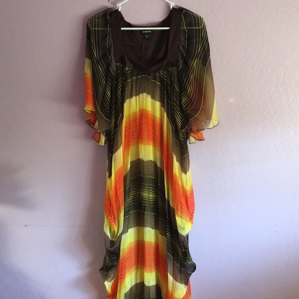 Bebe EVERYTHING silk dress.-OBO